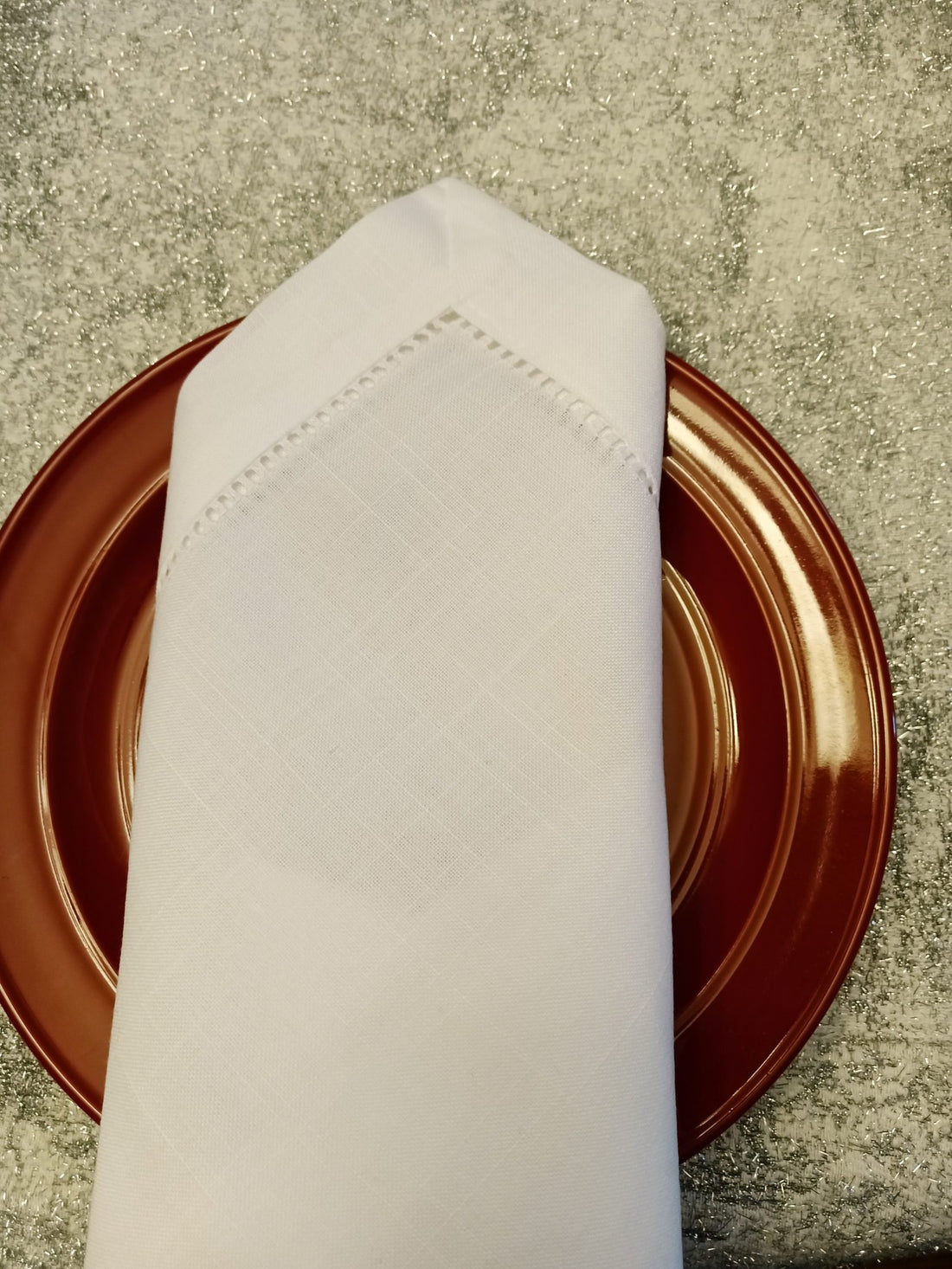 White HEM Stitch Napkin