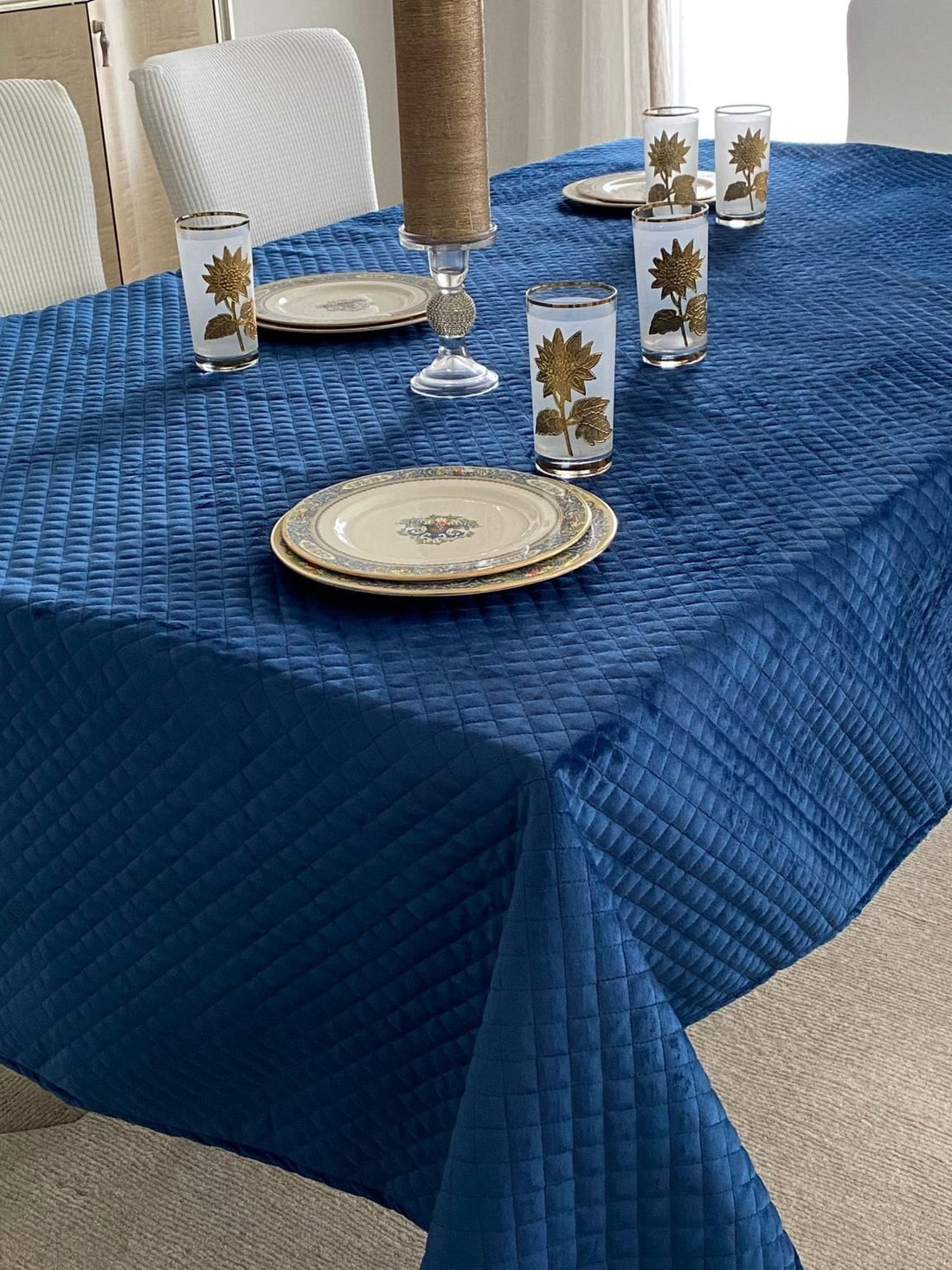 Quilted Velvet Table Cloth