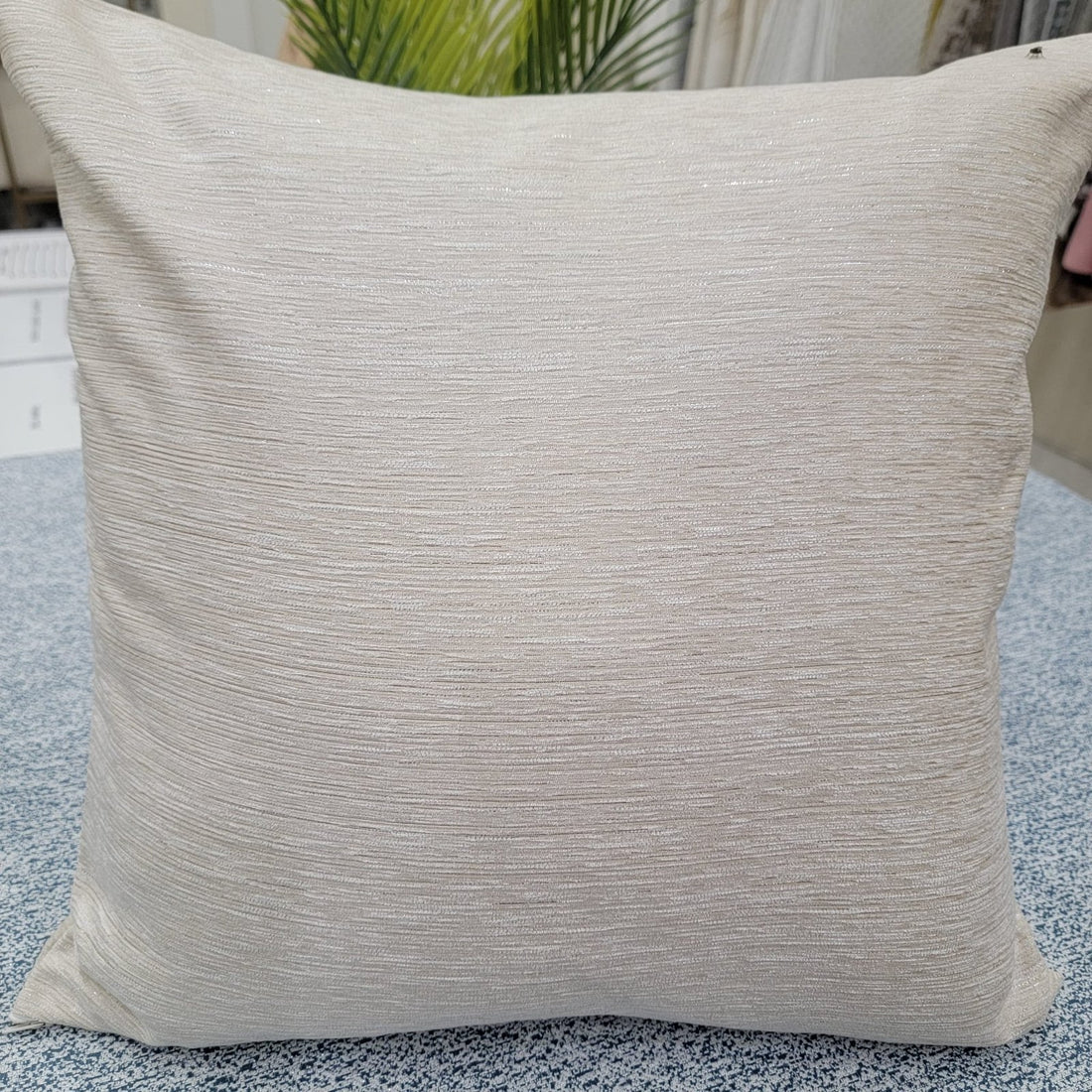 Ivory Corduroy Velvet Pillow