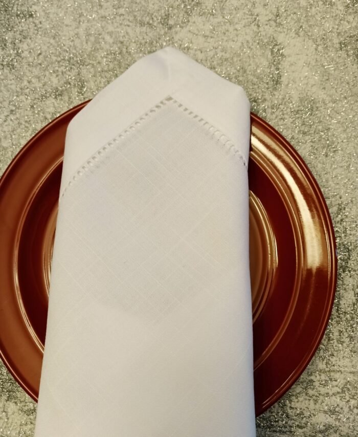 White HEM Stitch Napkin