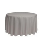 polyester economical light gray round