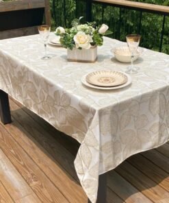 Firenza White Gold Table Cloth
