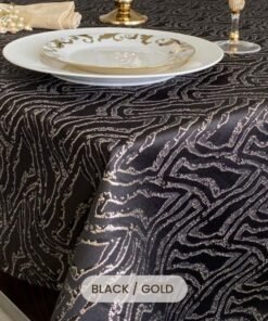 Daniella Black Gold Table Cloth
